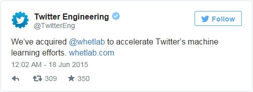 收購Whetlab，Twitter也玩人工智能
